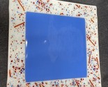 Patriotic-Red White &amp; Blue Glass Platter/Plate 10” Square - $8.91