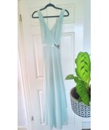 JENNY PACKHAM DESIGNER MINT GREEN MAXI PROM GOWN BRIDESMAID DRESS UK 10 - €86,94 EUR