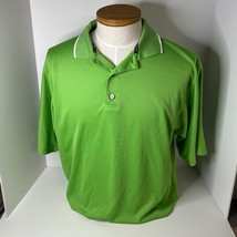 FootJoy FJ Performance Golf Polo Shirt Lime Green Logo Short Sleeve Mens L - £13.90 GBP
