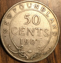 1907 Newfoundland Silver 50 Cents Coin - £19.65 GBP
