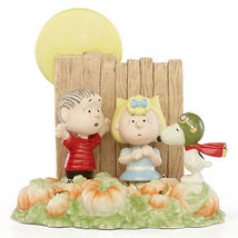 Lenox Peanuts Halloween The Great Pumpkin Figurine Linus Lucy Snoopy NEW - £140.77 GBP