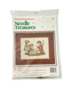 Needle Treasures Counted Cross Stitch Silent Night Nativity Hummel Children - £18.50 GBP