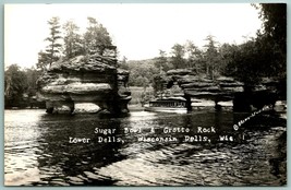 RPPC Sugar Bowl Grotto Rock Lower Wisconsin Dells WI Brown Studios Postcard J6 - £6.93 GBP