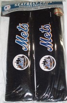 MLB New York Mets Seat Belt Pads Velour Pair by Fremont Die - £11.96 GBP