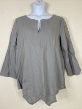 NWOT Misslook Womens Plus Size 2XL Gray Popover Tunic Long Sleeve V-neck - £6.11 GBP