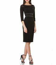 JS collections Illusion Neck Sheath Dress BLACK  SZ 20W NEW - $184.85
