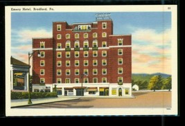 Vintage Linen Souvenir Postcard Oil Man Lewis Emery Hotel Bradford Pennsylvania - £8.41 GBP