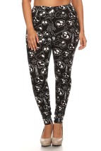 Plus Size Print, Full Length Leggings In A Fitted Style With A Banded Hi... - $12.75