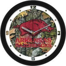 Arkansas Razorbacks Camo Wall Clock - £30.26 GBP