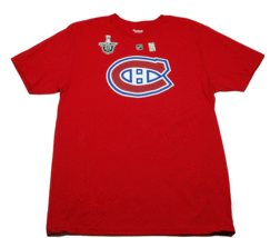 Montreal Canadiens Reebok Stanley Cup Playoff NHL Hockey T-Shirt  Habs  L-XL  - $19.99