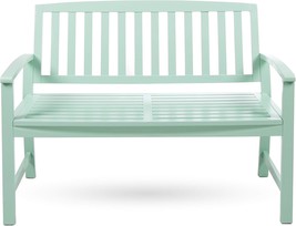 Christopher Knight Home Loja Outdoor Acacia Wood Bench, Light Mint - £99.93 GBP