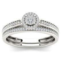 10K White Gold 0.25 Ct Diamond Bridal Ring With One Band - $369.99