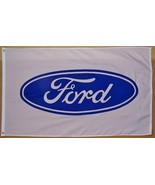 Ford Blue &amp; White Premium Logo Flag 3&#39; x 5&#39; Automotive Banner - $334.86 MXN