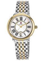 Michele Serein Mid Diamond Dial Two-Tone Stainless Steel Watch MWW21B000015 - £468.77 GBP