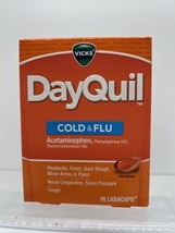 Vicks Dayquil Cold &amp; Flu Multi-Symptom Relief Liquicaps 16ct  Cough COMBINESHIP - £4.78 GBP