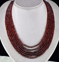 Natural Red Garnet Round 6 L 523 Ct Gemstone Fashion Beaded Necklace Acc... - £188.07 GBP