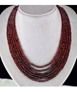 Natural Red Garnet Round 6 L 523 Ct Gemstone Fashion Beaded Necklace Acc... - £191.36 GBP