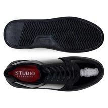 Belvedere Men's Formal Sneaker Edmound Black Velvet Patent Leather image 7