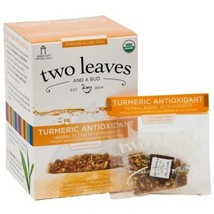 Two Leaves and a Bud Organic Turmeric Antioxidant Herbal Tea with Rooibos 4 Pack - £31.96 GBP