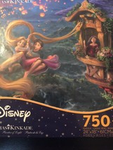 NEW Thomas Kinkade Disney  - Tangled 750 Piece Jigsaw Puzzle 24 x 18in NIP - £47.16 GBP