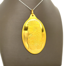 PAMP Suisse Lady Fortuna ½ OZ .9999 Fine 24KT Gold Oval Pendant Bar Bullion - $4,192.65