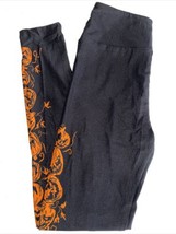 NWT LuLaRoe Kids L/XL (8-14) Witch Please Black Side- Pumpkins Halloween Legging - £15.81 GBP