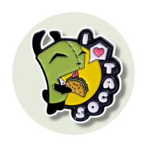 Invader Zim Enamel Fantasy Pin: GIR I Love Tacos - $19.90