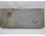 Antique Shadowette Tinen Stationary Box With Some Paper 16&quot; X 7&quot; X 2&quot; - $148.49