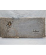 Antique Shadowette Tinen Stationary Box With Some Paper 16&quot; X 7&quot; X 2&quot; - £116.36 GBP