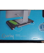 Quirky Space Bar Monitor Stand 6-Port USB Hub Desk Organizer -Black- - £18.61 GBP
