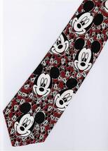 Mickey Mouse Disney Many Smiley Face RED Necktie - $19.99