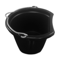 Fortiflex 1301801 Flatback Plastic Bucket, 8 qt. , Black - $415.07 MXN