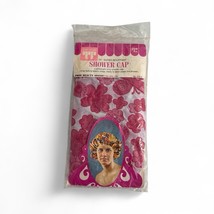 Vintage Super Bouffant 25&quot; Shower Cap Floral Vinyl PINK Sealed Package T... - $12.73