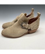 Frye Mila Taupe Suede Cut Out Buckle Booties 7 M Shoes - $992.52 MXN