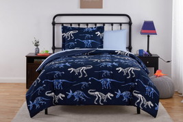 Glow-In-The-Dark Dino Bed-In-A-Bag Coordinating Bedding Set, Twin - £36.83 GBP
