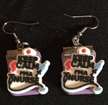 Keep calm I&#39;m a nurse shoe charm earrings - £6.37 GBP