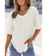 Jennifer Waffle Knit Drop Shoulder Loose Top - $23.99