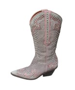 Donald Pliner Western Couture Boot Shoe New Studs Mushroom &amp; Ice Color N... - $519.72 CAD