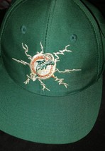 Vintage  Miami Dolphins Snapback Hat Football  Lightning Crack Team Nfl - £22.15 GBP