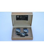 Sterling Siam Cufflinks And Tie Clip in Original box &#39;&#39;NICE&#39;&#39; - $84.11