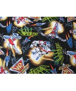 Cotton Fabric by the yard VR Troopers Saban&#39;s Super Heroes - pants, shor... - £5.53 GBP