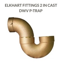 Elkhart 2-inch Cast Brass DWV 5550 2 CXC P-Trap 10049758 A 65652E - $1,384.36 MXN