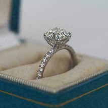 14K Placcato Oro Bianco 1.51 KT Diamanti Finti Anello di Fidanzamento Solitario - £80.60 GBP