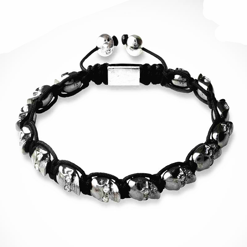 Handcrafted Men's Women's Skull Beads Shamballa Vintage Bracelets
