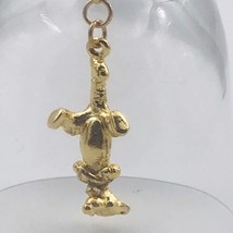 Vintage Disney Tigger Winnie-the-Pooh Glass Bell w/ Gold Tone Clapper 4.75&quot; Tall - £9.58 GBP