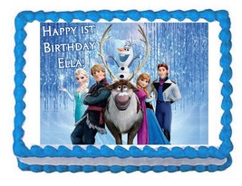 FROZEN edible party cake topper decoration frosting sheet image - £7.85 GBP