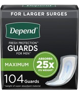 Depend Incontinence Guards/ Pads for Men/Bladder Control Pads 52 CT OPEN... - $16.99