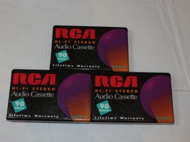 Lot of 3 RCA Hi-Fi Audio Cassette RC90 90 Minutes Cassette Tapes Tape NEW - £14.31 GBP