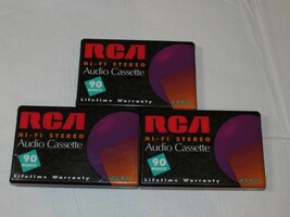 Lot of 3 RCA Hi-Fi Audio Cassette RC90 90 Minutes Cassette Tapes Tape NEW - £14.16 GBP