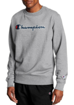 Champion Men&#39;s Long Sleeve Crew Neck Pullover (Oxford Grey, Large) - £19.41 GBP